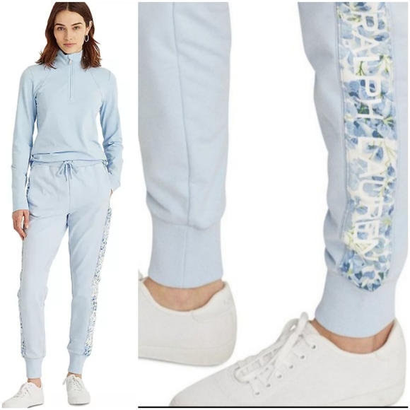 Lauren Ralph Lauren Stretch Cotton Jogger Pants - Cold Springs - Picture 1 of 12
